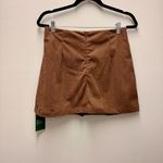Halara NWT High Waisted Back Zipper Hem 2-in-1 Corduroy Skirt, Brown | Medium Photo 5