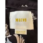 Maeve  by Anthropologie Bohemian Black Button Down Bow Pattern Blouse Size 8 Photo 4