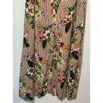 Body Glove Women's Floral Pinstriped Button Down Midi Dress Pink Size Large Photo 1