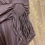 Badgley Mischka  Dark Brown Beaded Tassel Surplice One Piece Swimsuit 8 Photo 2