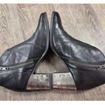 Frye  Nora Omaha Western Ankle Boot 6.5B Tribal Design Black Leather Metal Heeled Photo 8