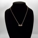 Rhinestone Bar Necklace Gold Photo 3