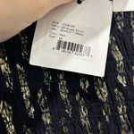 Love Shack Fancy RARE NWT Navy and Gold Metallic Ikat Scarlett Silk Gown Dress Photo 7