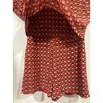Forever 21 Women’s Retro MoD Rayon Geometric Preppy Romper Orange Black White Small Photo 5