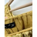 Poema Yellow Lace Floral Off Should Tunic Top Mini Dress Layered Women Small/Med Photo 5