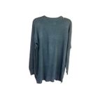 JM Collection  Low V Tunic Sweater Gray Sz M NWT Photo 1