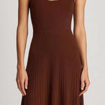 Vince  brown rib flared dress size medium Photo 0