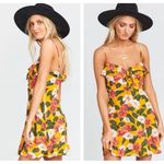 Show Me Your Mumu | Golden Yellow Floral Adrianna Mini Dress Sz S Photo 1