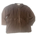 IRO  Bret Black Zipper Detail Textured Knit Sweater Top Size 38 Photo 0