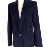 Babaton Aritzia Taylor Corduroy Royal Navy Single Breasted Front Blazer Size 6 Photo 6