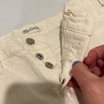 Madewell Button Fly Cream/Off White Denim Shorts - Size 27 Photo 5