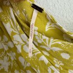 Free People Carmen one shoulder yellow tropical cropped tie blouse top size S Photo 4