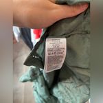 Gap Green Button-Up Blouse with Ruffles Photo 1