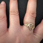 Handmade 14k heart shaped 15 yr Diamond Imperial 1/10Ct TDW Quinceañera XV H-I ,12 gold Yellow Photo 4