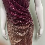 Windsor  Formal Sequin Gold Ombré Mini Dress Large Photo 2