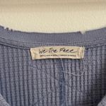 Free People Buttercup Thermal Top We The Free Blue Size Small Oversized Photo 2