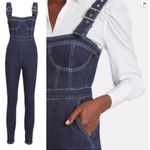 We Wore What New Revolve Corset Overalls Stretch Denim Dark Wash Medium MSRP $198 Photo 1