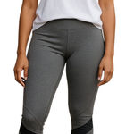 Reebok  Grey Capri Running Tights Small | Cropped Athletic Leggings Activewear Photo 0