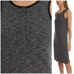 ATM Melange Henley Dress Sleeveless Midnight Steel Size S/P Gray Photo 1