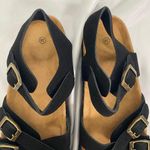 Boho Black Faux Suede Criss Cross Ankle Strap Buckle Sandals EU 38 / US 7.5 Photo 1