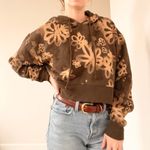 Wild Fable  Brown Floral Cropped Sweatshirt Photo 0