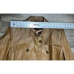 Vintage Jerry Lewis Women's Leather Coat Medium Brown Belted Double Breasted Photo 15