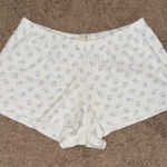 Brandy Melville White and Blue Bear Pajama Shorts Photo 0