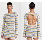 Seven Wonders Isabo Multicolor Striped Long Sleeve Open Back Knit Dress Size S Photo 1