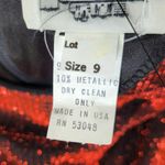 Vintage T Juniors Womens Dress 9 Red Black Metallic Peplum Cocktail Party Club Size undefined Photo 13