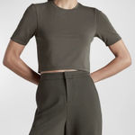 Splendid x Kate Young Cropped Silk Modal Tee Women’s Size XS Lounge Athleisure Photo 0