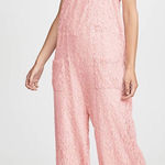 Anthropologie ‎ Line and Dot pink lace jumpsuit size small Photo 0