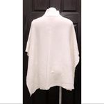 Next  Wool-Blend Poncho Sweater Knit Top in Ivory Size M New w/Tag Photo 3