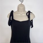 Reformation  Wesley  ribbed black tie shoulder jumpsuit L Photo 5