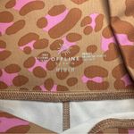 Aerie  Offline High Rise 7/8 Leggings. Size: Medium. Pink & Tan Cheetah. Photo 3