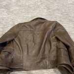 Reiss  Kate Leather Biker Taupe Moto Jacket Photo 10