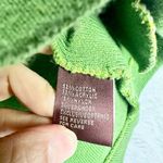 525 America  Knit Short Sleeve Sweater Cardigan Size Medium Green Artsy Photo 5