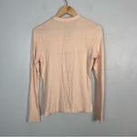 Tory Burch Lidia Long Sleeve Ruffle Polo Shirt Top Pale Pink Gold buttons size S Photo 7
