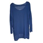 Bloomchic Blue Knit Long Sleeve Tunic Cover Up Beach Dress Plus Size Size undefined Photo 6