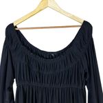 Tiana B Black Off Shoulder Ruched Smocked Empire Waist 3/4 Sleeve Sundress M Size M Photo 1