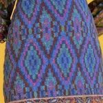 Farm Rio Tapestry Scarf Blue Diamond Print Bohemian Mini Skirt Extra Small Photo 1