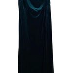 After Six NWT One Shoulder Spaghetti Strap Velvet Maxi Gown Dress 6 Evergreen Photo 0