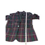 Tommy Hilfiger Women Green Plaid Single-Button Blazer Sz 12 Photo 8