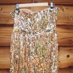 Mac Duggal 93959 Womens Gold Sleeveless Sequin Mesh Gown Dress Runs Small Photo 10