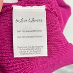 For Love & Lemons  Hot Pink Long Sleeve Cut Out Midi‎ Baddie Sparkle Dress XS Photo 8