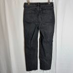 We The Free  Free People Size 28 Black Wash Raw Hem Jeans Cropped Ankle Jeans Photo 2