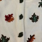 Fashion Bug  Autumn Fall Leaves Fleece Cardigan Vintage 90’s Vintage Photo 2