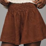 Anthropologie  The Somerset Linen Edition Shorts NWT, Sepia Brown - Small Photo 0