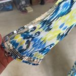 INC International Concepts Sheer Coverup with Silver Sequin Detail Blue Photo 3