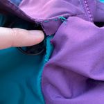 Lands' End Vintage 90s Purple Teal Colorblock Nylon Jacket Photo 11