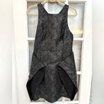 Keepsake The Label Women’s Jacquard Peplum Black & Silver Metallic Dress Size L Size L Photo 10